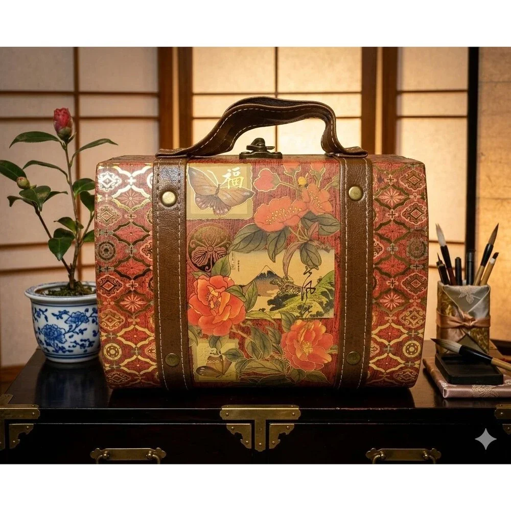 Punch Studio Decorative Case Hard Case Purse Keepsake Box Deco Art Oriental